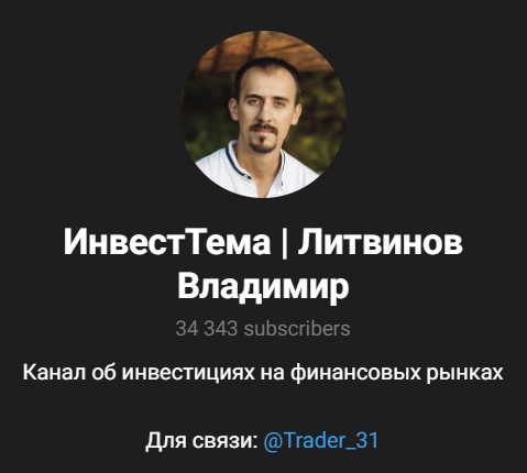 Владимир Литвинов инвест тема телеграм