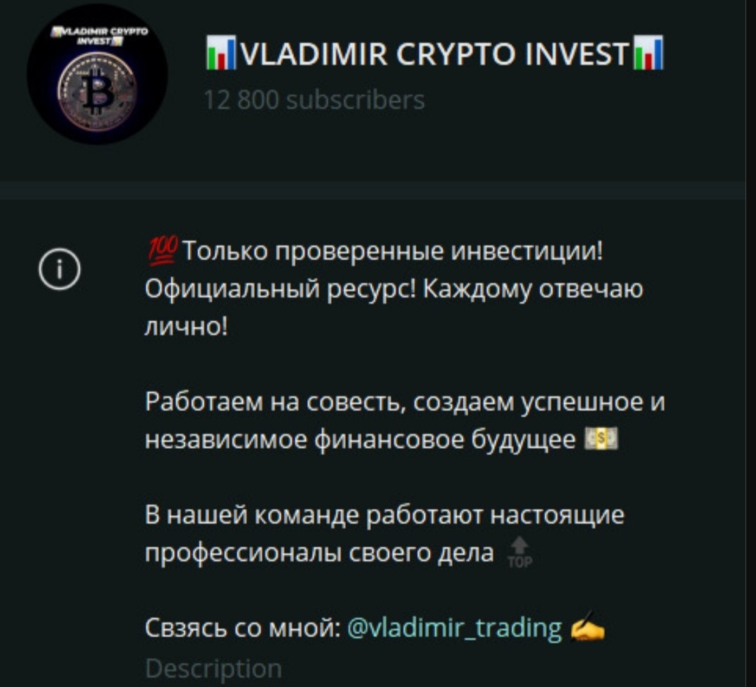 Vladimir Crypto Invest проект обзор