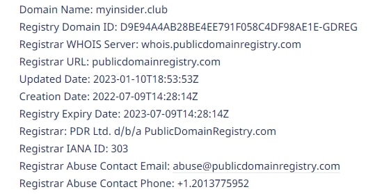 Insider Club домен