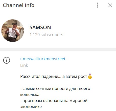 Телеграм SAMSON обзор