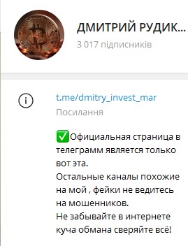 Телеграм канал Дмитрий Рудиков Live
