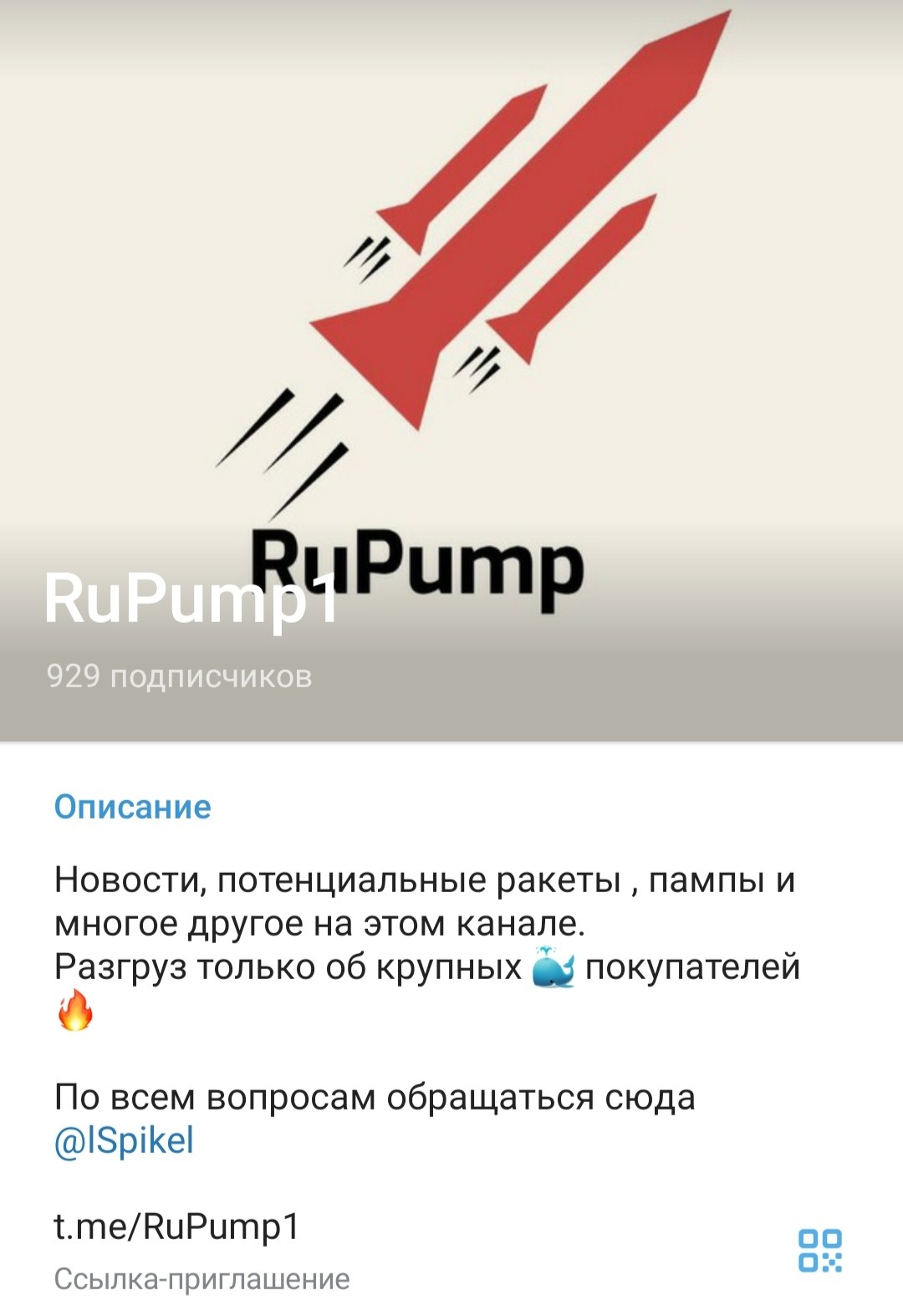 Телеграм канал RuPump1 обзор