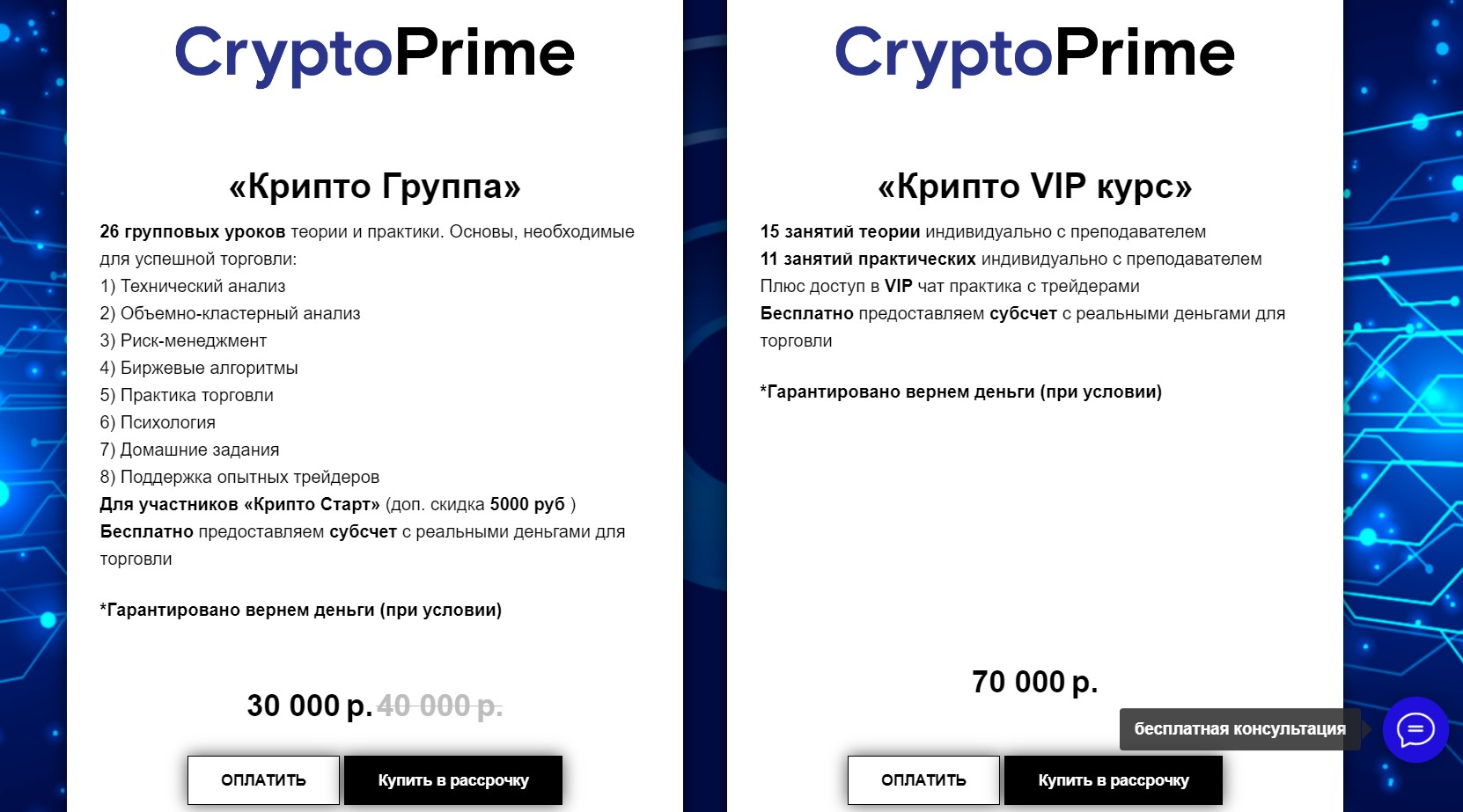 Проект CryptoPrime курсы