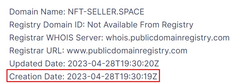 NFT Seller Space сайт домен