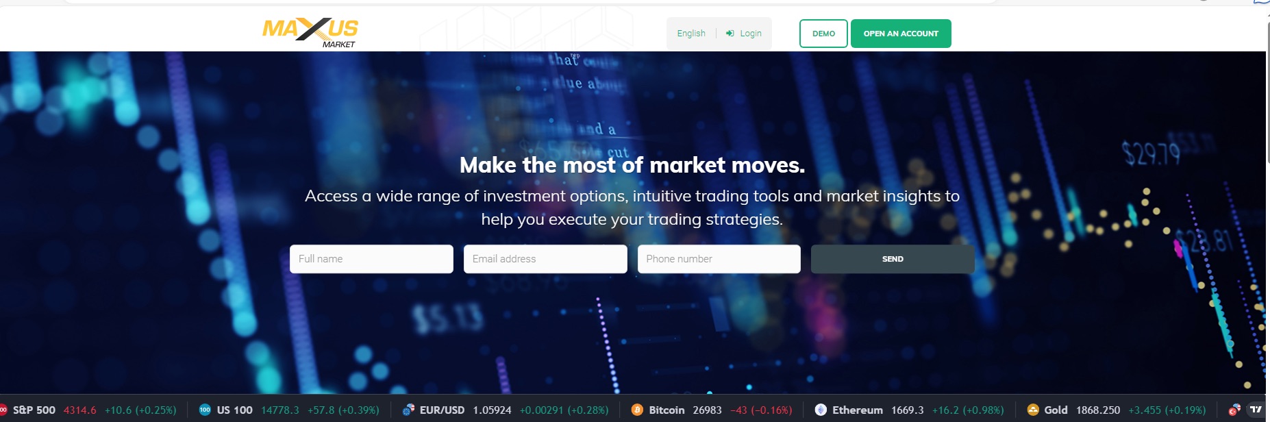 Сайт Maxus Global Market