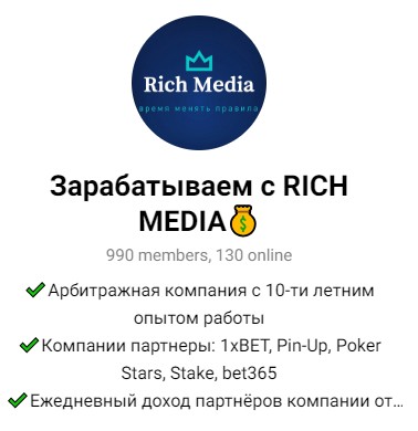RichMedia телеграм