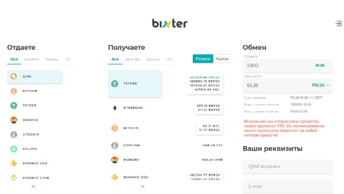 Bixter - сайт