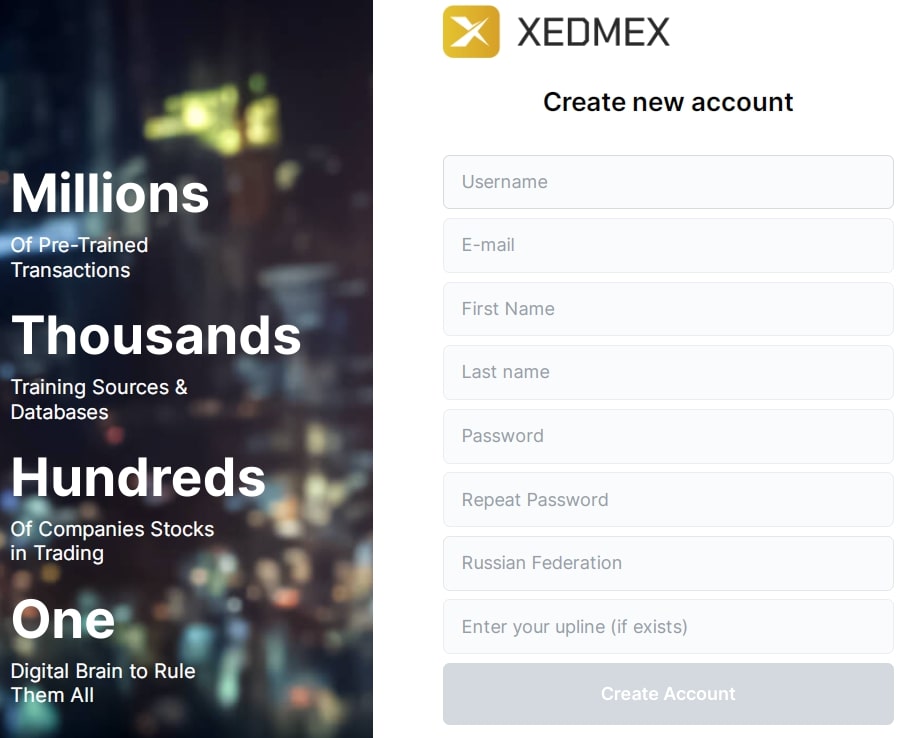 Xedmex AI Trader сайт