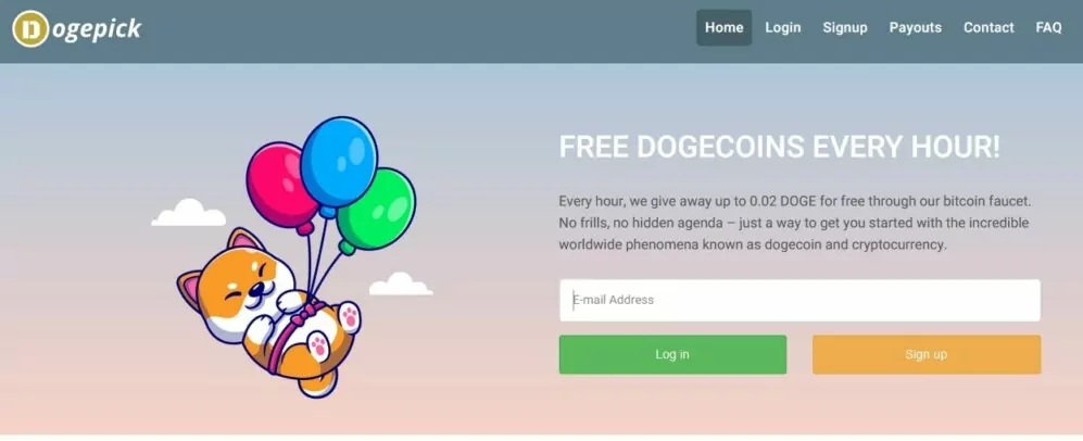 Dogepick io - сайт
