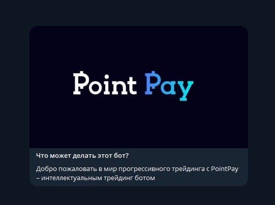Pointpay inbot - описание бота