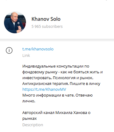Михаил Ханов телеграм