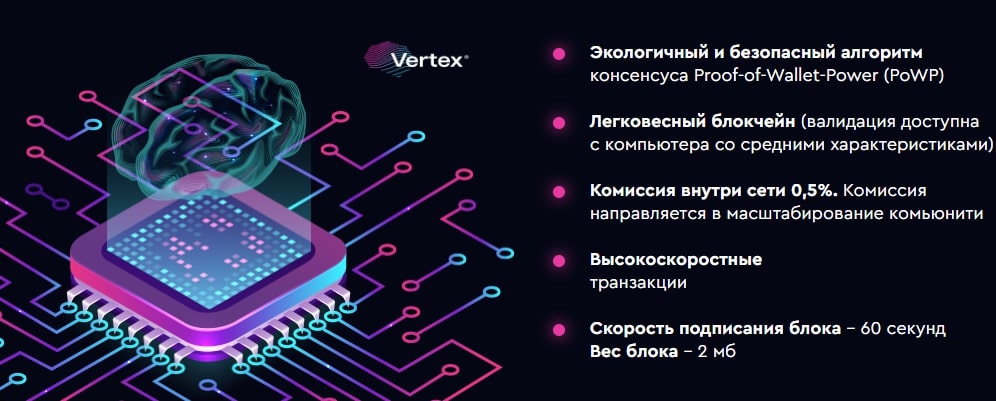 Vertex Блокчейн сайт