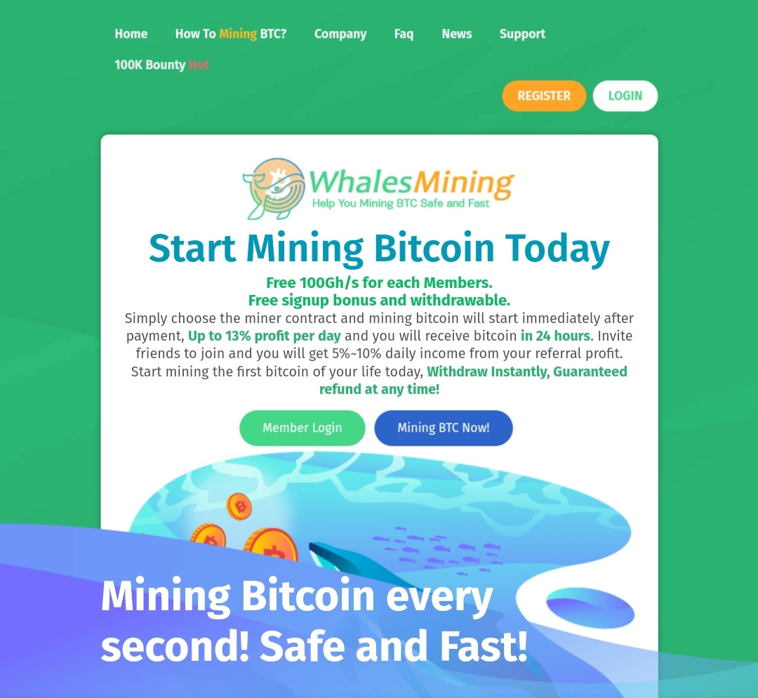 Whales Mining - сайт