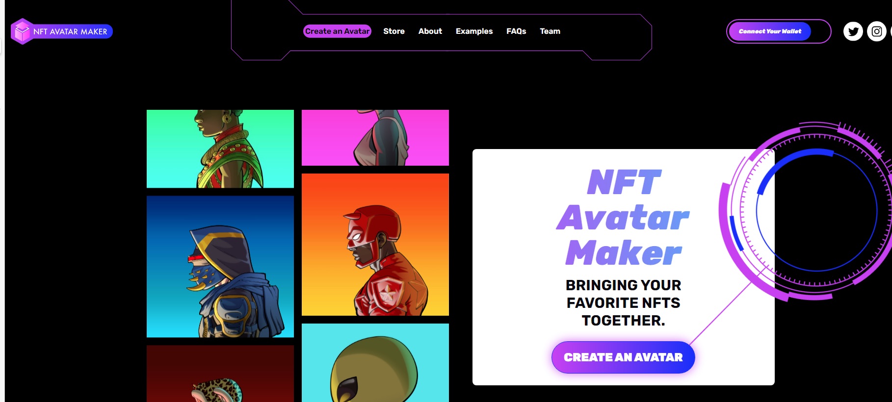 Сайт Avatar Maker NFT