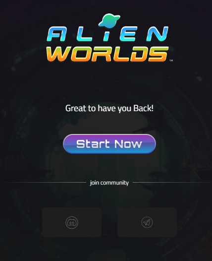 Alien Worlds - старт игры