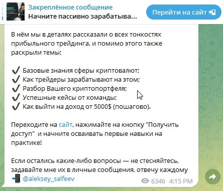 Алексей Салфеев телеграм пост