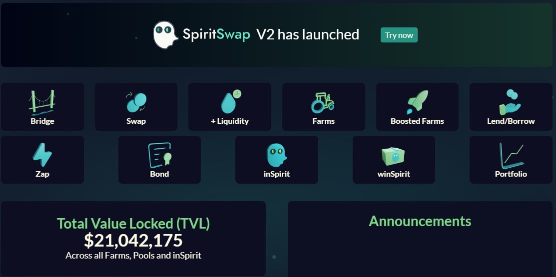 SpiritSwap сайт