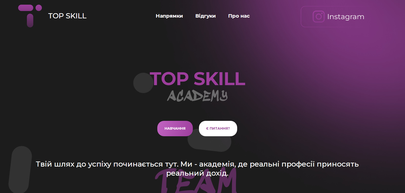 Сайт проекта Top Skill