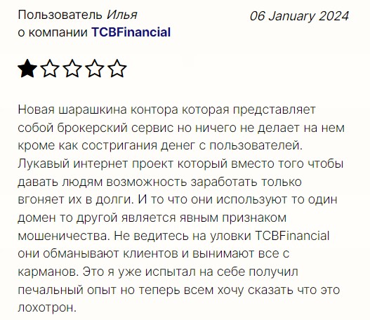 Отзывы о проекте TCB Financial