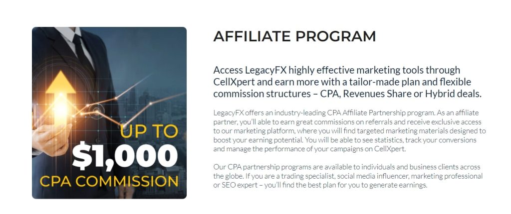 LegacyFx партнерская программа
