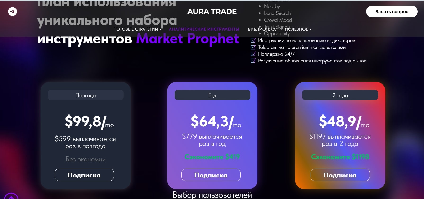 Торговля криптой с Aura Trade